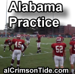 alabama football practice