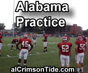 alabama football practice